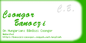 csongor banoczi business card