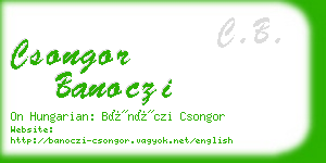 csongor banoczi business card